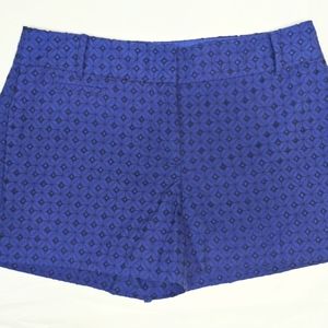 ANN TAYLOR LOFT Womens Shorts Blue Black Cotton